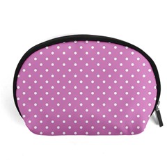 Pink Polka Dots Accessory Pouches (large)  by jumpercat