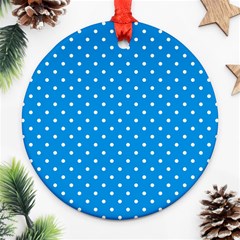 Blue Polka Dots Ornament (round) by jumpercat