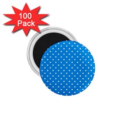 Blue Polka Dots 1 75  Magnets (100 Pack)  by jumpercat