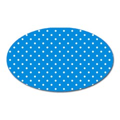 Blue Polka Dots Oval Magnet by jumpercat