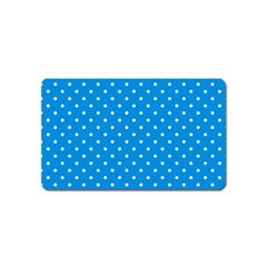 Blue Polka Dots Magnet (name Card) by jumpercat