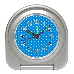 Blue Polka Dots Travel Alarm Clocks by jumpercat