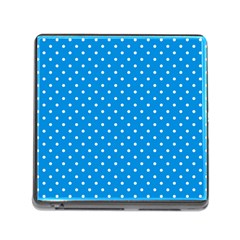 Blue Polka Dots Memory Card Reader (square) by jumpercat