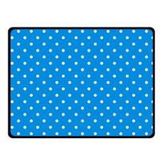 Blue Polka Dots Fleece Blanket (small) by jumpercat