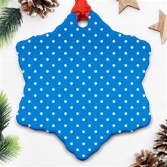 Blue Polka Dots Ornament (snowflake) by jumpercat