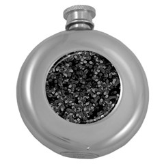 Dark Leaves Round Hip Flask (5 Oz) by jumpercat