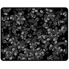 Dark Leaves Fleece Blanket (medium)  by jumpercat