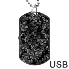 Dark Leaves Dog Tag Usb Flash (one Side) by jumpercat