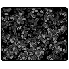 Dark Leaves Double Sided Fleece Blanket (medium)  by jumpercat