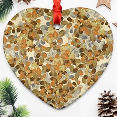 Leaves Autumm Heart Ornament (two Sides) by jumpercat