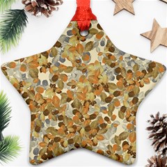 Leaves Autumm Star Ornament (two Sides) by jumpercat