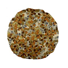 Leaves Autumm Standard 15  Premium Round Cushions by jumpercat