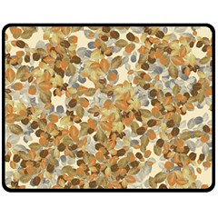 Leaves Autumm Double Sided Fleece Blanket (medium)  by jumpercat