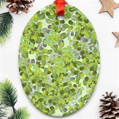 Leaves Fresh Oval Ornament (two Sides) by jumpercat