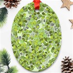 Leaves Fresh Oval Ornament (Two Sides) Back