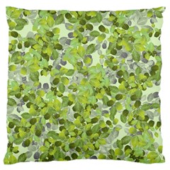 Leaves Fresh Large Cushion Case (two Sides) by jumpercat