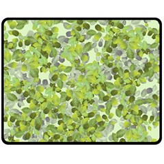 Leaves Fresh Double Sided Fleece Blanket (medium)  by jumpercat