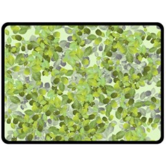 Leaves Fresh Double Sided Fleece Blanket (large)  by jumpercat