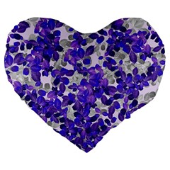 Mistic Leaves Large 19  Premium Flano Heart Shape Cushions by jumpercat