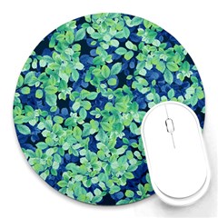 Moonlight On The Leaves Round Mousepads by jumpercat