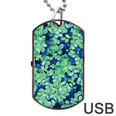 Moonlight On The Leaves Dog Tag Usb Flash (one Side) by jumpercat