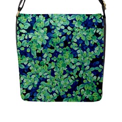 Moonlight On The Leaves Flap Messenger Bag (l)  by jumpercat