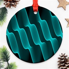 Background Light Glow Blue Green Ornament (round) by Nexatart