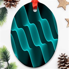 Background Light Glow Blue Green Ornament (oval) by Nexatart