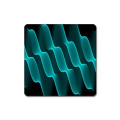 Background Light Glow Blue Green Square Magnet by Nexatart