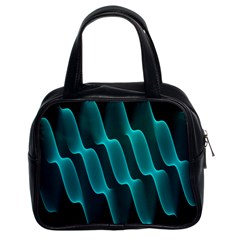 Background Light Glow Blue Green Classic Handbags (2 Sides) by Nexatart