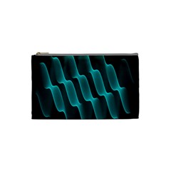 Background Light Glow Blue Green Cosmetic Bag (small)  by Nexatart