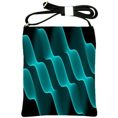 Background Light Glow Blue Green Shoulder Sling Bags by Nexatart