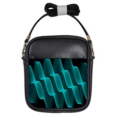 Background Light Glow Blue Green Girls Sling Bags by Nexatart