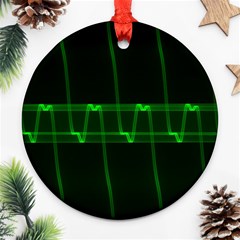 Background Signal Light Glow Green Ornament (round) by Nexatart