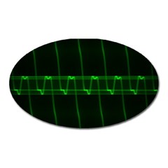 Background Signal Light Glow Green Oval Magnet by Nexatart