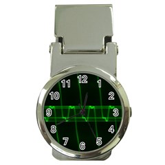 Background Signal Light Glow Green Money Clip Watches by Nexatart