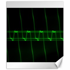 Background Signal Light Glow Green Canvas 8  X 10  by Nexatart