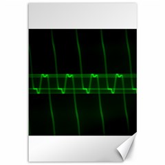 Background Signal Light Glow Green Canvas 12  X 18   by Nexatart