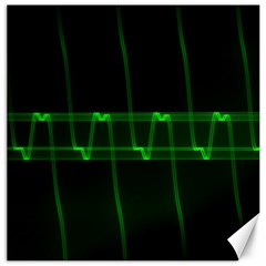 Background Signal Light Glow Green Canvas 16  X 16   by Nexatart