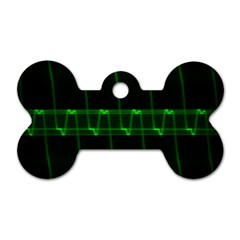 Background Signal Light Glow Green Dog Tag Bone (one Side) by Nexatart