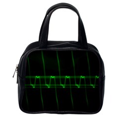 Background Signal Light Glow Green Classic Handbags (one Side) by Nexatart