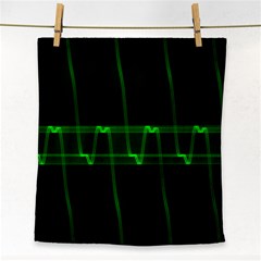 Background Signal Light Glow Green Face Towel by Nexatart