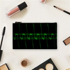 Background Signal Light Glow Green Cosmetic Bag (small)  by Nexatart