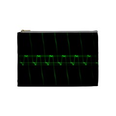 Background Signal Light Glow Green Cosmetic Bag (medium)  by Nexatart