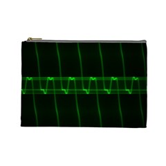 Background Signal Light Glow Green Cosmetic Bag (large)  by Nexatart