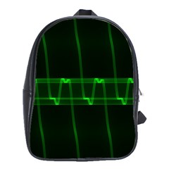 Background Signal Light Glow Green School Bag (large) by Nexatart