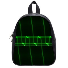 Background Signal Light Glow Green School Bag (small) by Nexatart