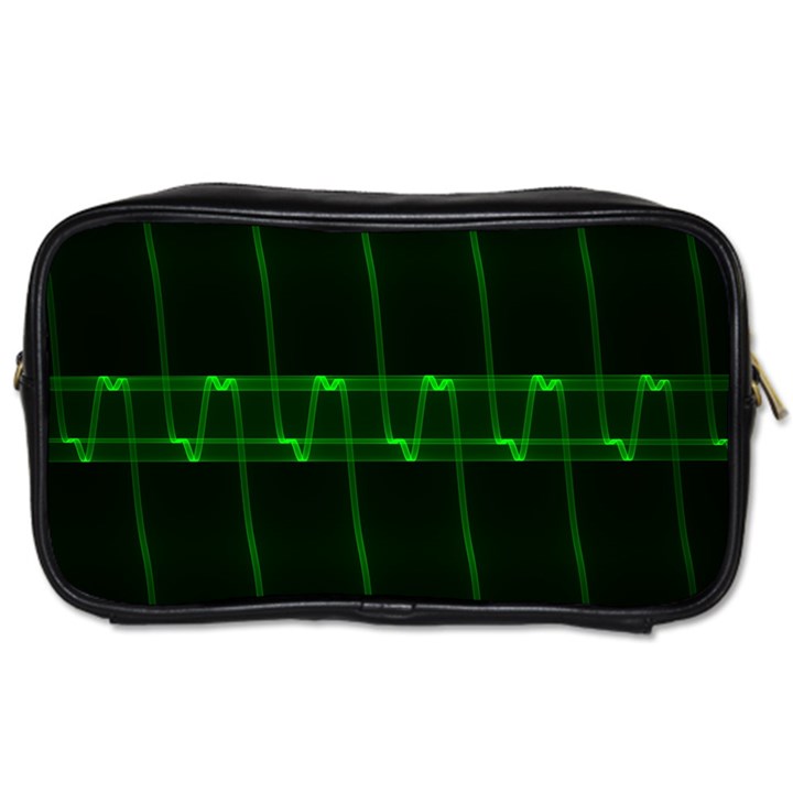 Background Signal Light Glow Green Toiletries Bags 2-Side