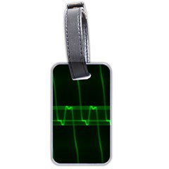 Background Signal Light Glow Green Luggage Tags (two Sides)