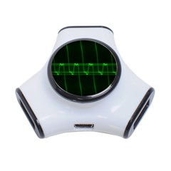 Background Signal Light Glow Green 3-port Usb Hub by Nexatart